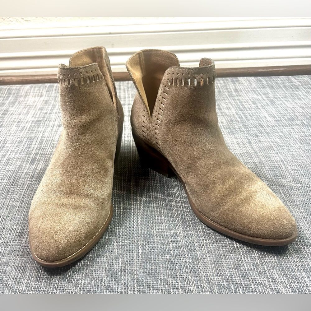 Lucky Brand Francee Suede Leather Ankle Boots